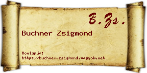 Buchner Zsigmond névjegykártya